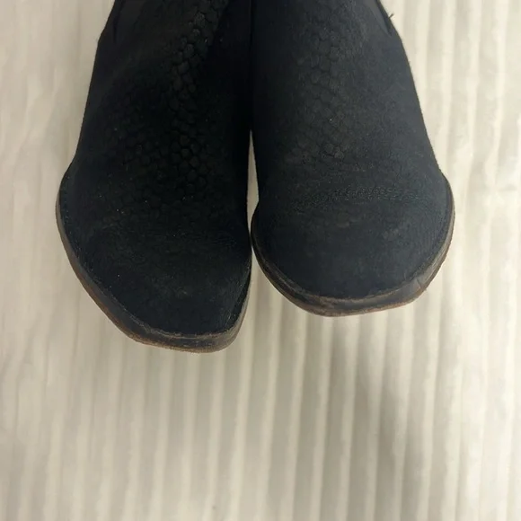 Free People Benson chelsea boot black western ankle heeled snake leather - Picture 4 of 12